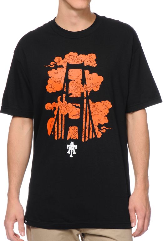 Teruo Golden Gate Fog Black Tee Shirt
