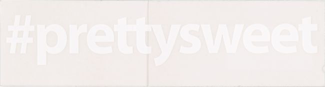 Girl x Pretty Sweet Hash Tag White Decal Sticker