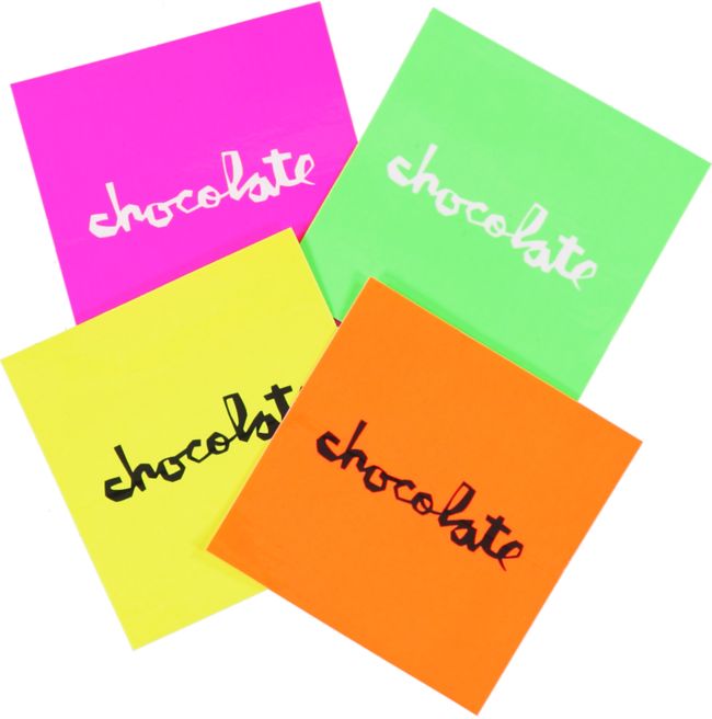 Chocolate Florescent Assorted Square Sticker