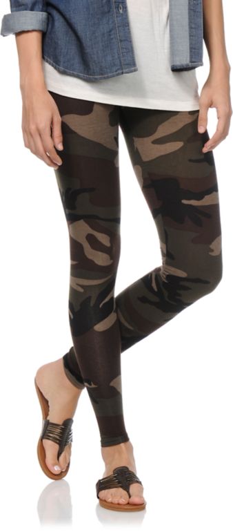 See You Monday Camo Printed Leggings