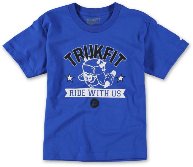 Trukfit Boys Ride With Us Blue Tee Shirt