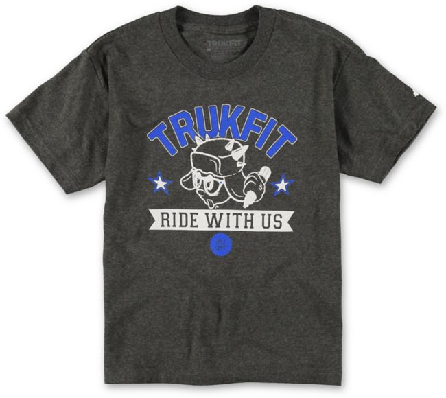 Trukfit Boys Ride With Us Charcoal Tee Shirt