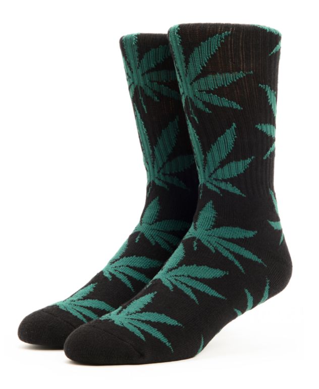 HUF Plantlife Black & Green Crew Socks