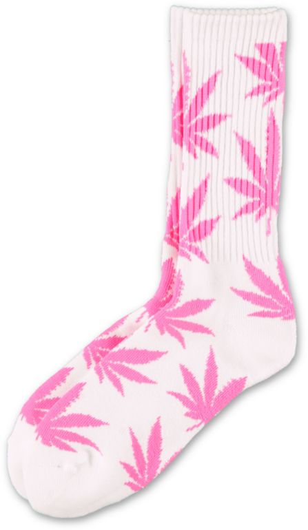 HUF Plantlife White & Pink Crew Socks