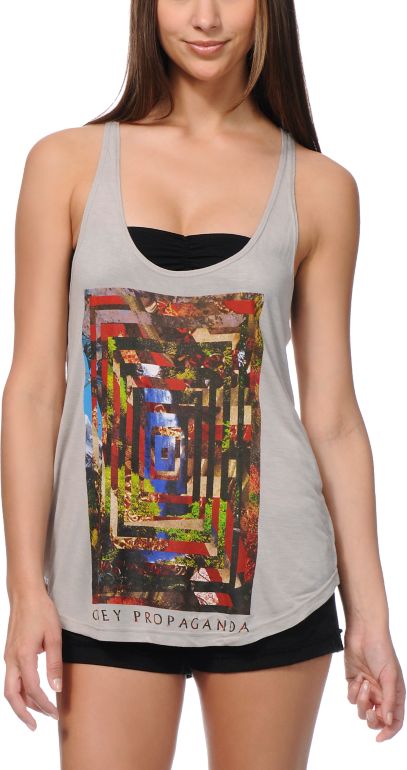 Obey Deep Mountain Charcoal Grey Melody Tank Top