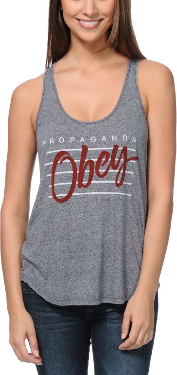 Obey Nine Nickel Navy Mock Twist Tank Top