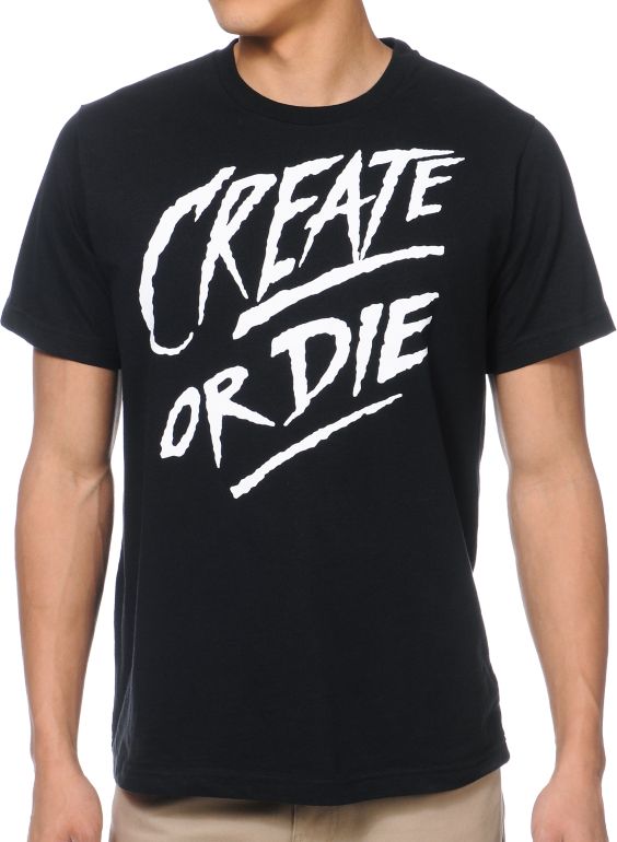 So-Gnar Create Or Die Black Tee Shirt