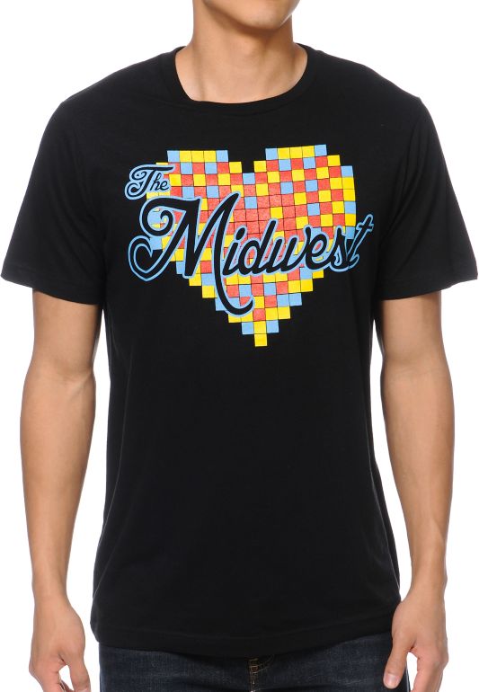 So-Gnar Love The Midwest Black Tee Shirt