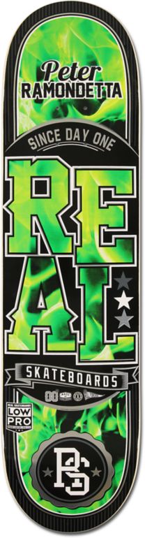 Real Ramondetta Burn Green 8.18 Skateboard Deck