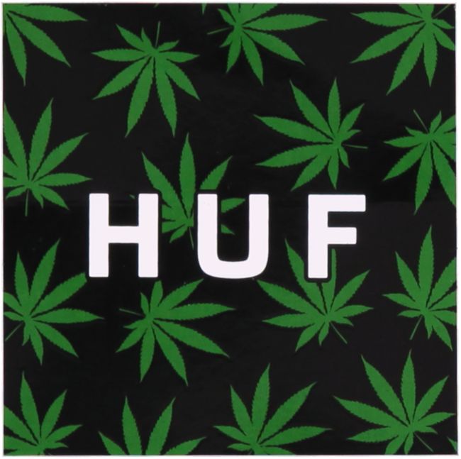 HUF Plantlife Box Logo Black & Green Sticker