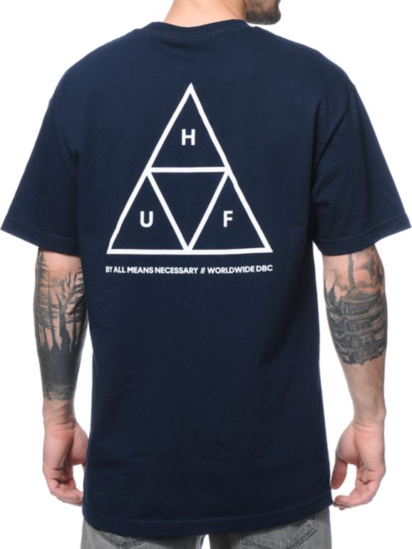 HUF Triple Triangle Navy Tee Shirt