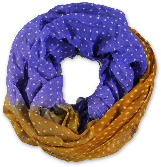 D&Y Gradient Navy & Camel Infinity Scarf