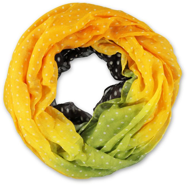 D&Y Gradiant Yellow & Brown Infinity Scarf