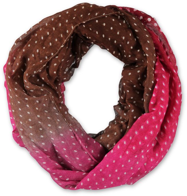 D&Y Gradiant Burgundy & Brown Infinity Scarf