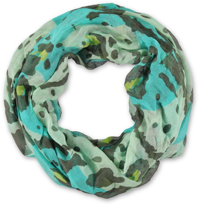 D&Y Abstract Cheetah Tiger Blue Infinity Scarf