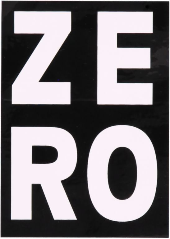 Zero Numero Zero Sticker