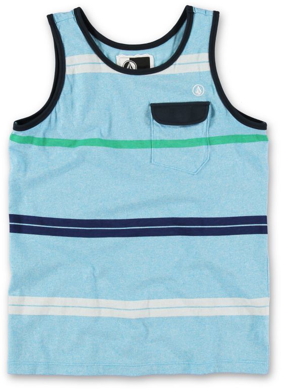 Volcom Boys Avenida Blue Stripe Pocket Tank Top