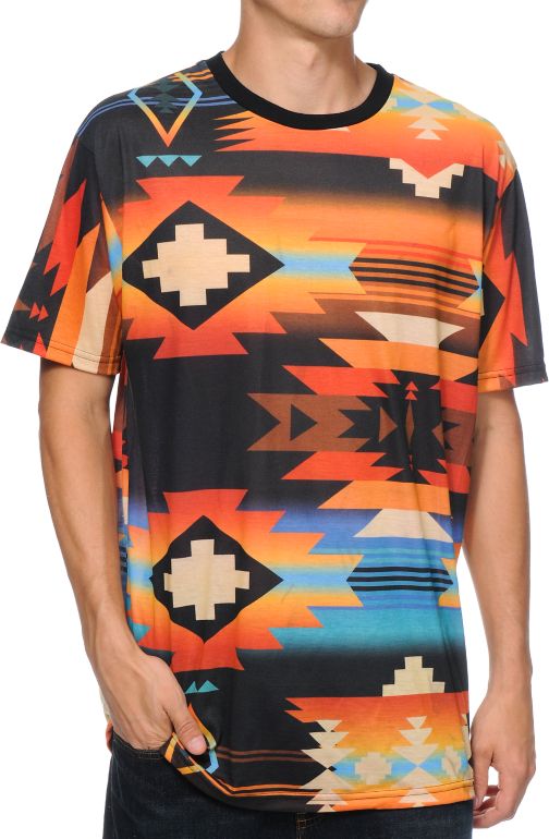 Mac Miller x Neff Tribal Print Sublimated Tee Shirt