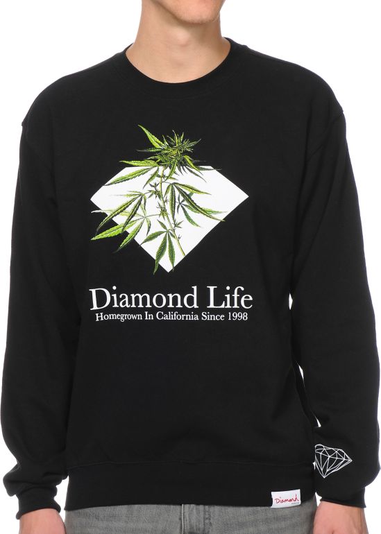 Diamond Supply Homegrown Black Crew Neck Sweatshirt