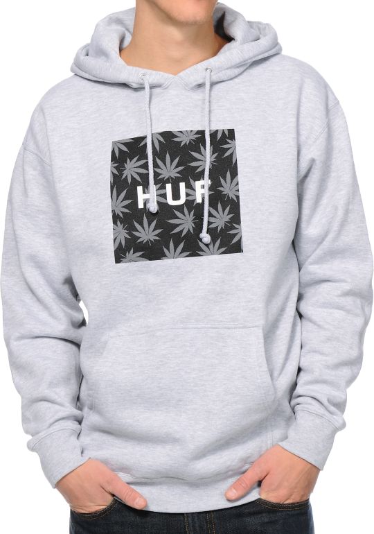 HUF Plant Life Heather Grey Pullover Hoodie