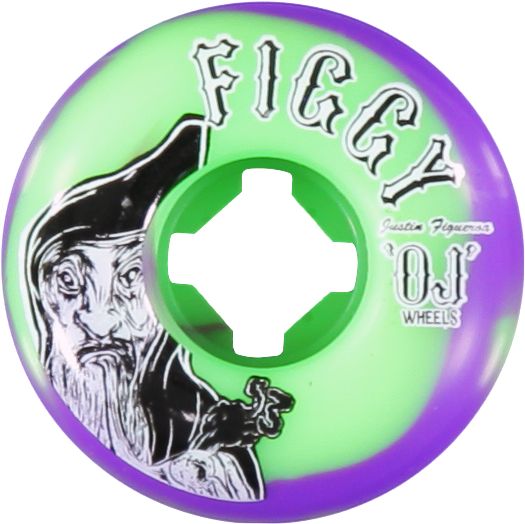 OJ Figgy Pro 53mm Green & Purple Skateboard Wheels