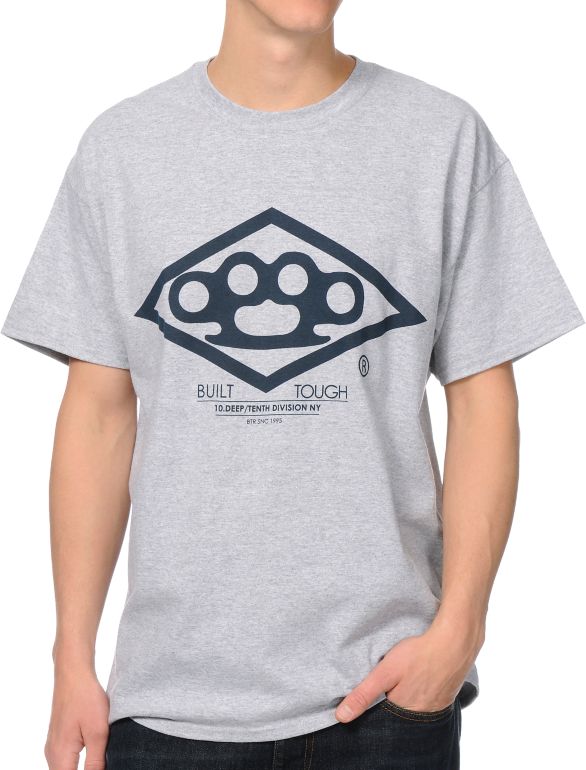 10 Deep Built Tough Grey Tee Shirt