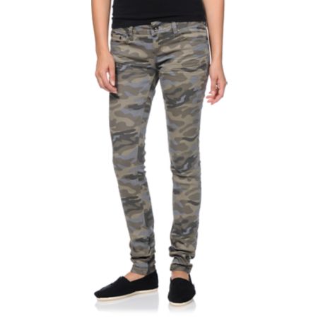 Almost Famous Camo Print Skinny Jeans