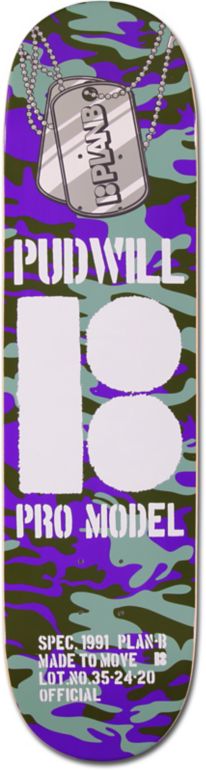 Plan B Pudwill Camo 8.0 Skateboard Deck