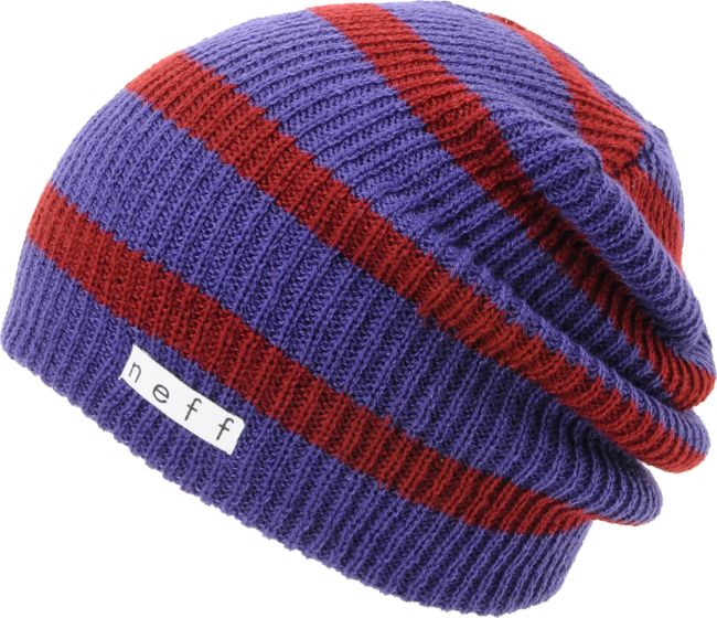 Neff Daily Navy & Maroon Stripe Beanie