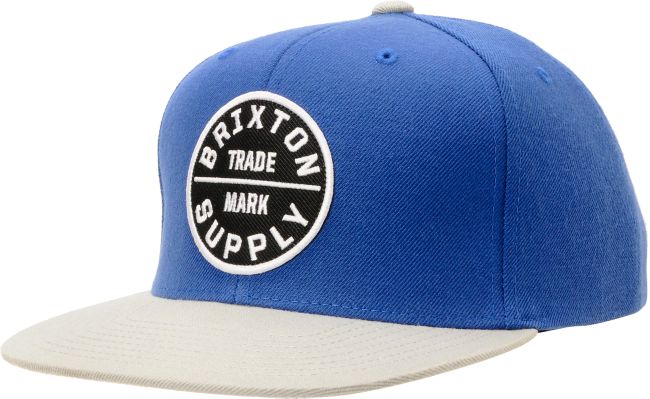 Brixton Oath III Blue & Grey Snapback Hat