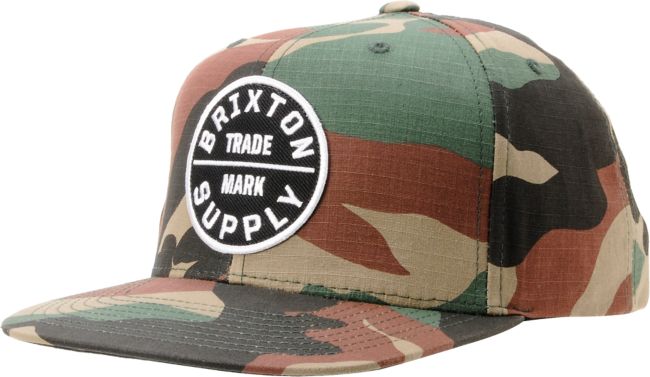 Brixton Oath III Camo Snapback Hat