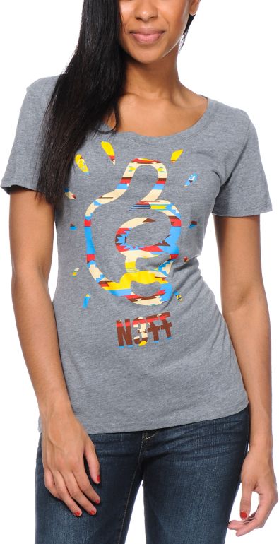 Mac Miller x Neff Girl Ups Heather Grey Tee Shirt