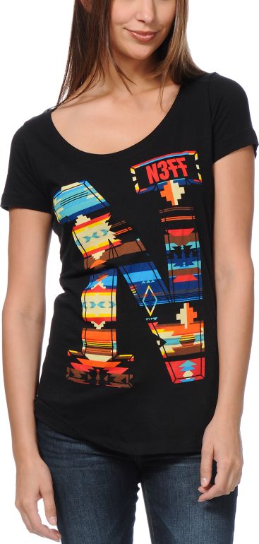 Mac Miller x Neff Girl Mono Black Tee Shirt