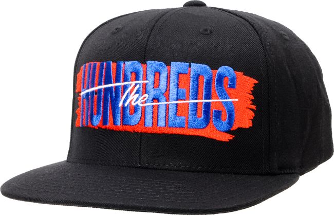 The Hundreds Hailmary Black & Red Snapback Hat