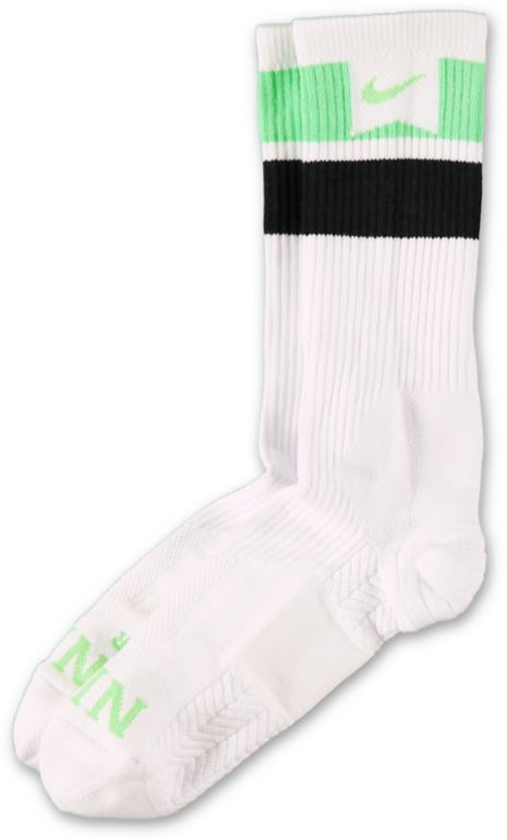 Nike Skateboarding Elite Dri-Fit White & Green Crew Socks