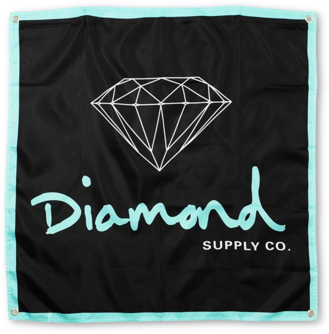 Diamond Supply OG Logo Black & Mint Banner