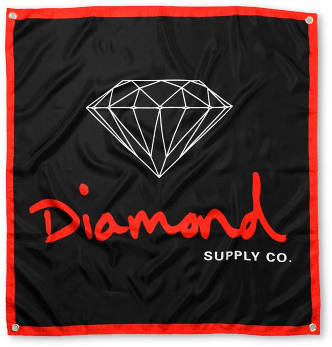 Diamond Supply OG Logo Black & Red Banner