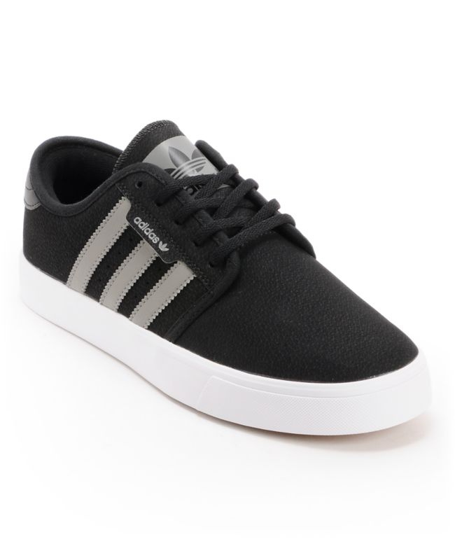 Adidas Seeley Grey, Black, & White Skate Shoe