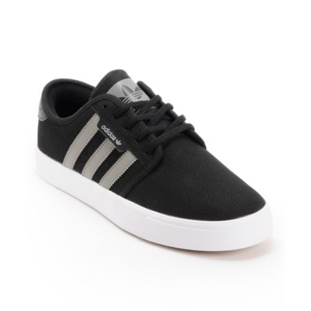 Adidas Seeley Grey, Black, & White Skate Shoe