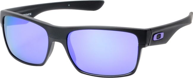 Oakley TwoFace Matte Black & Violet Iridium Sunglasses