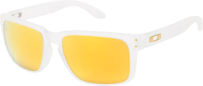 Oakley Holbrook Shaun White Matte Clear & Gold Polarized Sunglasses