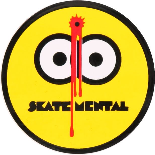 Skate Mental Smiley Shot Sticker