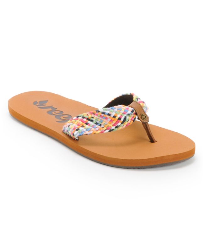 Reef Girls Mallory Scrunch Tan Sandals