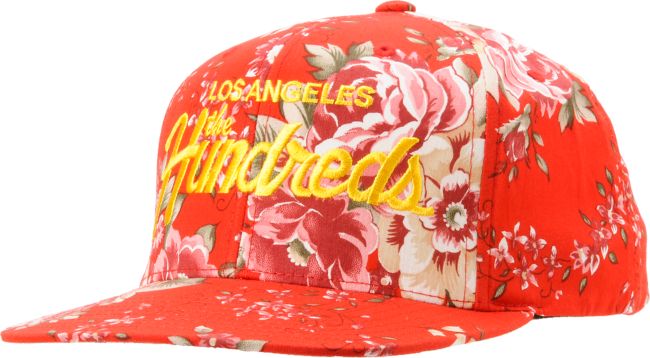 The Hundreds Team Floral Red Snapback Hat