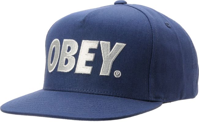 Obey The City Navy Snapback Hat