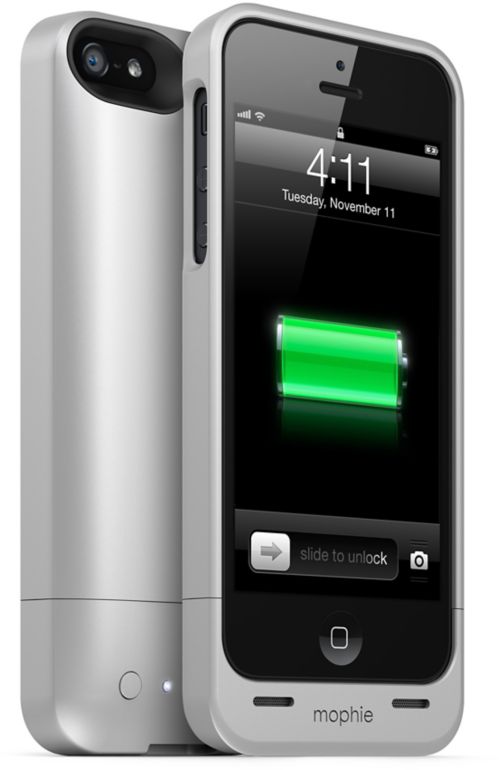 Mophie Juice Pack Helium Silver iPhone 5 Charge Case