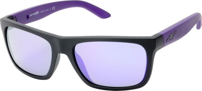 Arnette Dropout Fuzzy Black & Purple Mirror Sunglasses