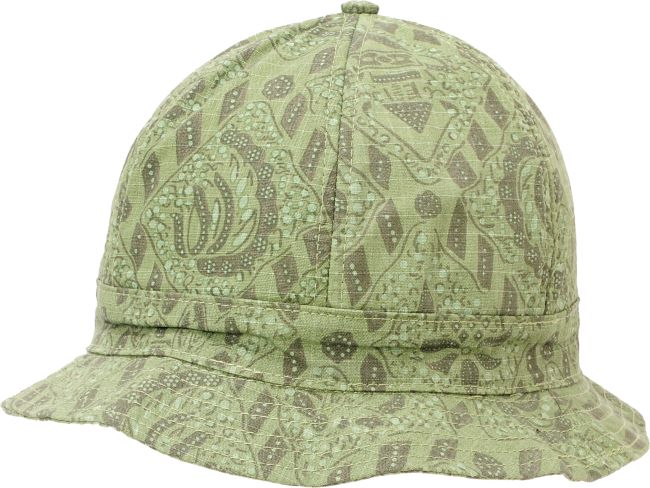 Stussy Bali Print Olive Bucket Hat