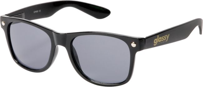 Glassy Leonard Glossy Black & Grey Sunglasses