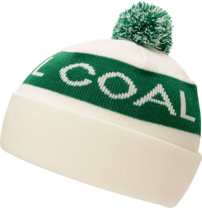 Coal Team White & Green Pom Beanie